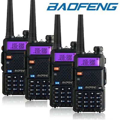 $149.99 • Buy 2X  4X UV-5R UHF VHF 2 Way Radio Walkie Talkies + Handheld Speaker Shoulder Mic