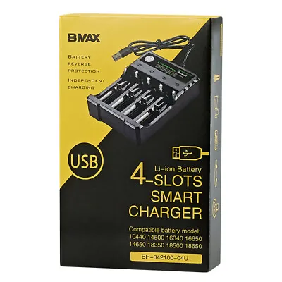 4 Slots Intelligent Smart Battery Charger For Li-ion 3.7V Battery From UK Seller • £10.99