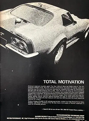 1969 Chevrolet Corvette Baldwin Motion Performance Original Ad A091 *free Ship • $7.15