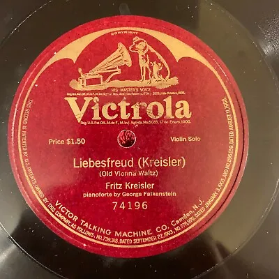 VICTROLA 74196 Fritz Kreisler 78rpm 12  Liebesfreud (Old Vienna Waltz) • $12.72