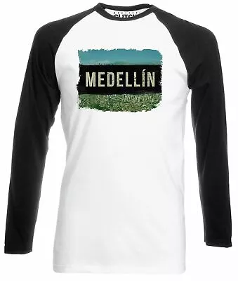 Medellin Long Sleeve Baseball Men's T-Shirt Narcos Drugs Colombia Pablo Escobar • $35.19