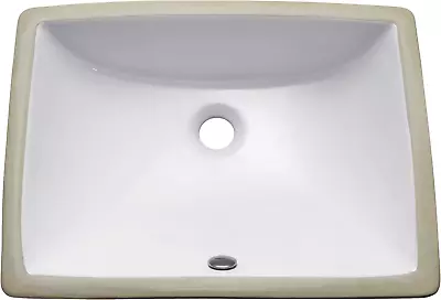 Undermount 20 In. Rectangular Vitreous China Sink In White • $144.99