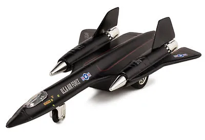 8  Black Air Force SR-71A Blackbird Die Cast Jet Plane Toy Pull Back Action • $9.98