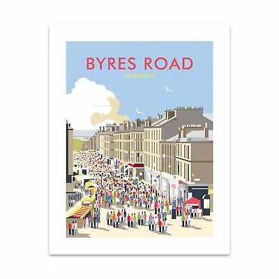 £9.99 • Buy Byres Road, Glasgow 28x35cm Art Print By Dave Thompson