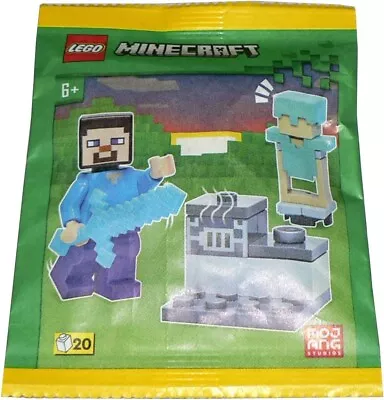 LEGO Minecraft: Steve Minifigure With Furnace And Diamond Armor • $9.62