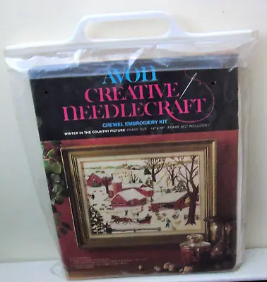 Vintage (1974) Avon Creative Needlecraft Kit  Winter In The Country  Crewel • $10.99