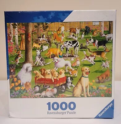 Ravensburger Unopened Jigsaw 1000 Pc Puzzle At The Dog Park New Factory Sealed • $15