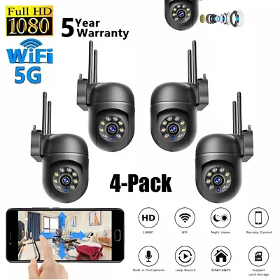 4 X 5G WiFi Security Camera System Smart Outdoor IP Night Vision Camera 1080P • $53.98