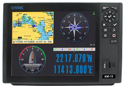 Onwa Latest Model: KM12. 12 Inch Multi-function Chart Plotter. 2 Year Warranty. • £989