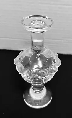 Lalique  Crystal “martine” Perfume Bottle With Stopper And Raised Frosted Roses. • £188.02