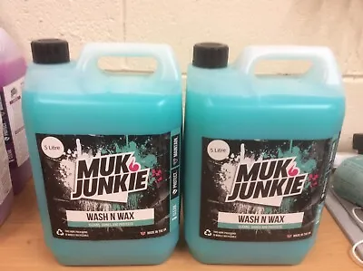2 X 5 Litre Muk Junkie MX Wash N Wax Bodywork Shampoo For All Campers Campervans • £24.99
