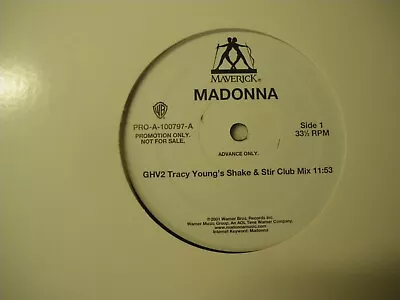 Madonna GHV2 (Tracy Young's Shake & Stir Club Mix) 1 Track US DJ 12  NEW • $35