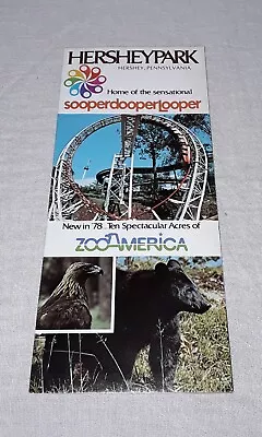 1978 Hersheypark Amusement Park Souvenir Color Brochure Guide • $1.49