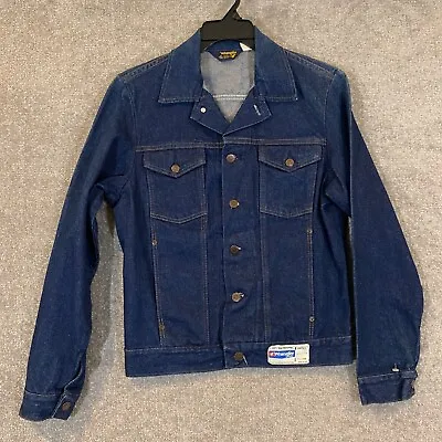 Vintage Wrangler Denim Jacket Mens Medium Blue Cowboy Western USA Made 70's 80's • $69.99