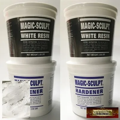 M02052x2 MOREZMORE 10 Lb WHITE Magic Sculpt Sculp Epoxy Clay Model Putty • $99.98