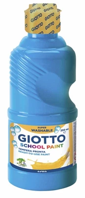 Giotto Washable Ready Mixed School Paint - Cyan Primary Blue - 250ml Bottle • £2