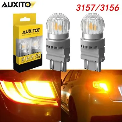 AUXITO 3157 3156 Amber Yellow LED Turn Signal Parking Light Bulbs Error Free HUS • $13.29