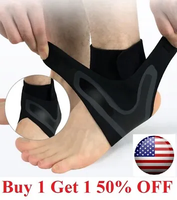 Ankle Support Brace Compression Adjustable Heel Stabilizer Foot Protector Strap • $4.95