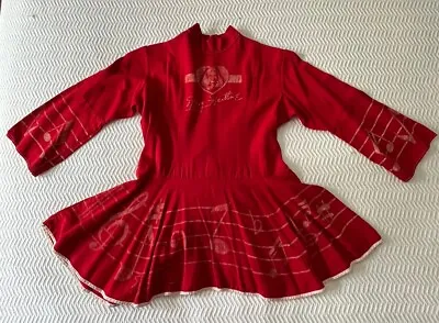 Vtg Mary Hartline Child Red Dress Music Note Replica Super Circus TV 40’s 50’s • $24