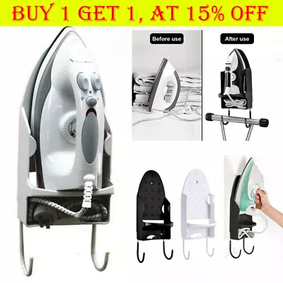 Door Wall Mounted Iron Holder Ironing Board Hanger Storage Rack Organizer Hook • £8.99