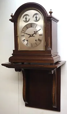 Antique German Mahogany 8-Day Mantel Clock Quarter Striking Bracket Clock By HAC • £1766.93