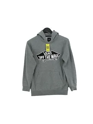 Vans Women's Hoodie M Grey Graphic Cotton With Polyester Pullover • £14.50