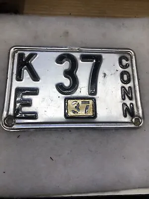 1937 Connecticut License Plate KE 37 Rare  Hot Rods • $75