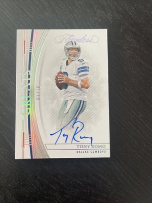 $250 • Buy 2022 Flawless Football Tony Romo Auto Greats #1/10