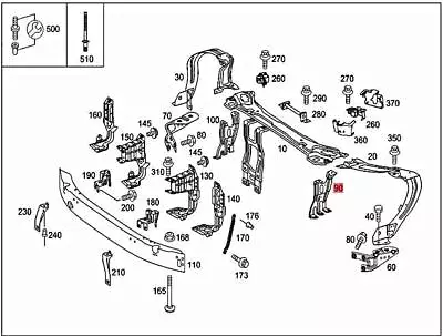 Genuine MERCEDES A209 C209 CL203 S203 W203 W209 Left Crashbox Strut 2036200985 • $50.44