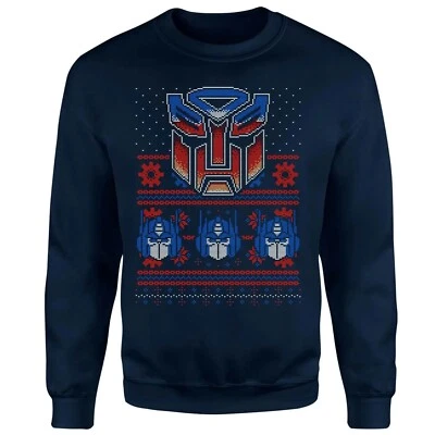 £19.99 • Buy Transformers Christmas Jumper Autobot Optimus Prime Navy Knit Brand New Size XL