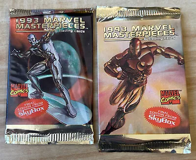 2- 1993 Marvel Masterpieces Sealed Packs As Pictured - From NOS Box • $10.99