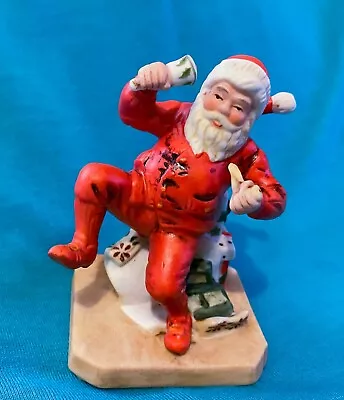 Norman Rockwell Santa Figurine  Ringing In Good Cheer  Vintage 1983 Christmas • $4.99