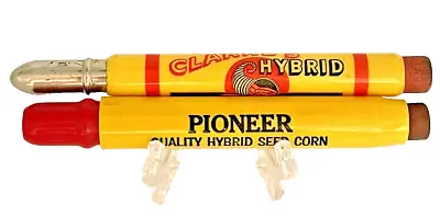 Vintage Pair Of Advertising Bullet Pencils Pioneer Seed Corn Clarke's Hybrid • $14.99