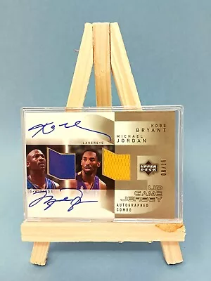 Jordan/Kobe 2003 Upper Deck UD Game Jersey MJ/KB-C 08/10 Dual Patch Auto Reprint • $32