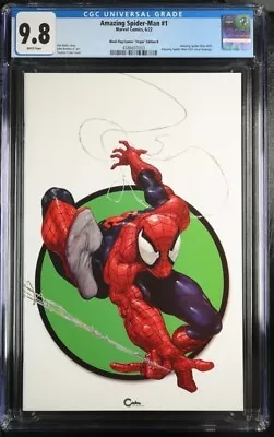 Amazing Spider-Man #1 CGC 9.8 Black Flag Comics Clayton Crain Marvel 2022 • $120