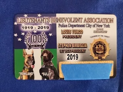 2019 LBA Lieutenants Benevolent Assoc. Card NYPD New York City Police Vintage • $14.99