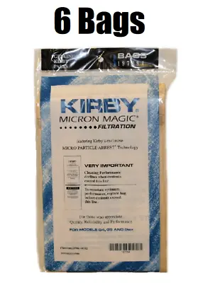 (6) Kirby Vacuum Cleaner Bags G3 G4 G5 G6 Ultimate G G7 G7D Micron Magic GENUINE • $16.06