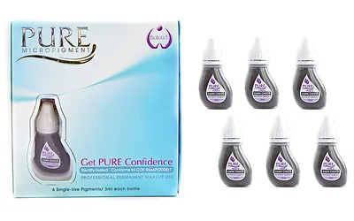 $36.50 • Buy BioTouch PURE PIGMENT Permanent MakeUp Pigment Color Tattoo Ink 6pk- 3ml Bottles