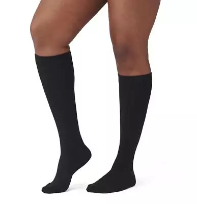 CURAD Compression Socks Knee High 15-20 MmHg Small / Size A Black Each • $21.84