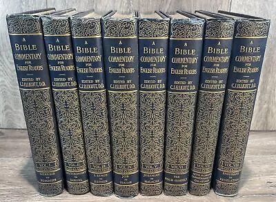 A Bible Commentary For English Readers CJ Ellicott 8 Volume Complete  Set • $399.95