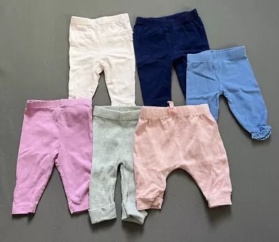 Newborn Baby Girl Clothes Bundle 0-3 Months Outfits First Size Trousers 6 Pieces • £12.48