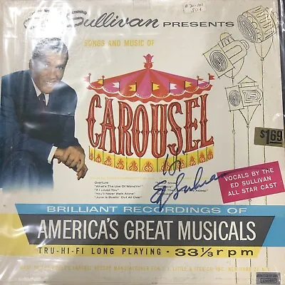 Ed Sullivan Autographed Carousel Album Comes W COA RARE! • $799