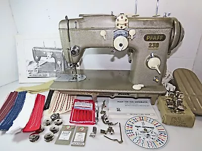 $199 • Buy Industrial Strength Heavy Duty Pfaff 230 All Metal Sewing Machine Leather Zigzag