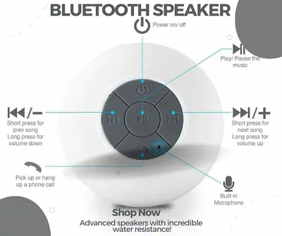 Bluetooth Rechargeable Wireless Speaker Waterproof Wireless Portable Mic • $8.49