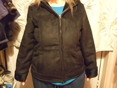 £24.99 • Buy Faux Sheepskin Flying Jacket With Hood Size 18