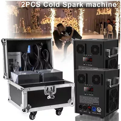 2X 700W Cold Spark Firework Machine Special Effect DJ Stage Wedding &Flight Case • £539.99