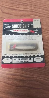 SWEDISH PIMPLE  LURE SIZE 5  Nickle Blade NOS • $3.99