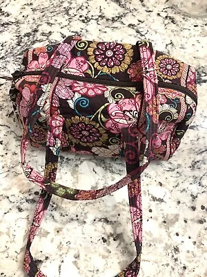 Vera Bradley Bag Purse Double Shoulder Strap Small Duffel Mod Floral • $16