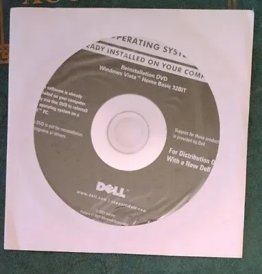 NEW Sealed Windows Vista Home Premium 32Bit DELL Reinstallation DVD FREE SHIP • $24.75