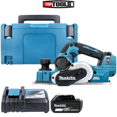 £392.40 • Buy Makita DKP181 18V 82mm Brushless Planer With 1 X 5.0Ah Battery, Charger & Case